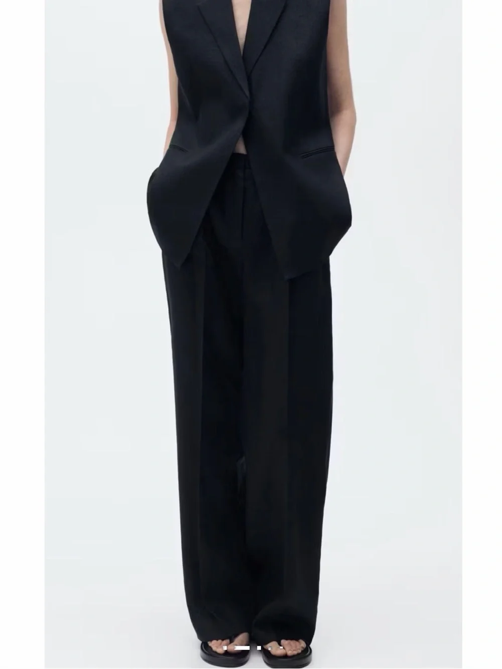 Mango Linen Suit Trousers